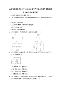 山东省潍坊市昌乐二中2023-2024学年九年级上学期月考物理试卷（10月份）