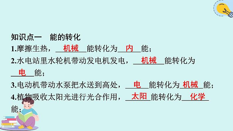 人教版九年级全一册物理上册 14.3 能量的转化和守恒课件PPT08