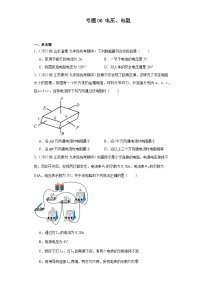 【期中真题】2023-2024学年九年级物理上册 期中真题分类专题汇编专题06 电压、电阻-试卷.zip