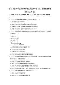 2023-2024学年山东省济宁市金乡县九年级上学期学情检测物理试卷（10月份）