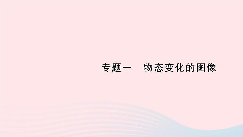 2023八年级物理上册第一章物态及其变化专题一物态变化的图像作业课件新版北师大版01