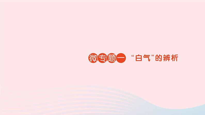 2023八年级物理上册第一章物态及其变化微专题一白气的辨析作业课件新版北师大版01