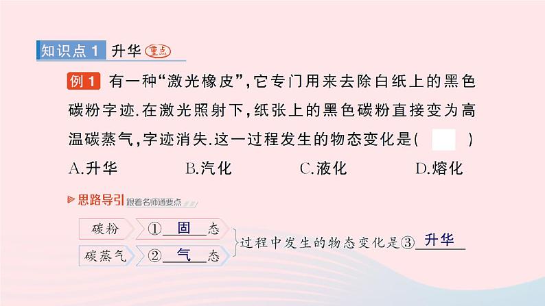 2023八年级物理上册第一章物态及其变化第四节升华和凝华作业课件新版北师大版02