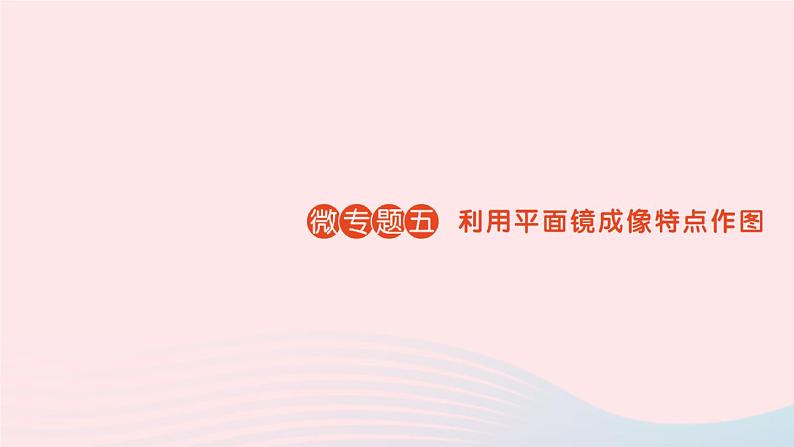 2023八年级物理上册第五章光现象微专题五利用平面镜成像特点作图作业课件新版北师大版第1页