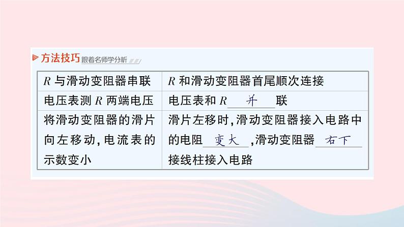2023九年级物理全册第十一章简单电路第八节变阻器作业课件新版北师大版08