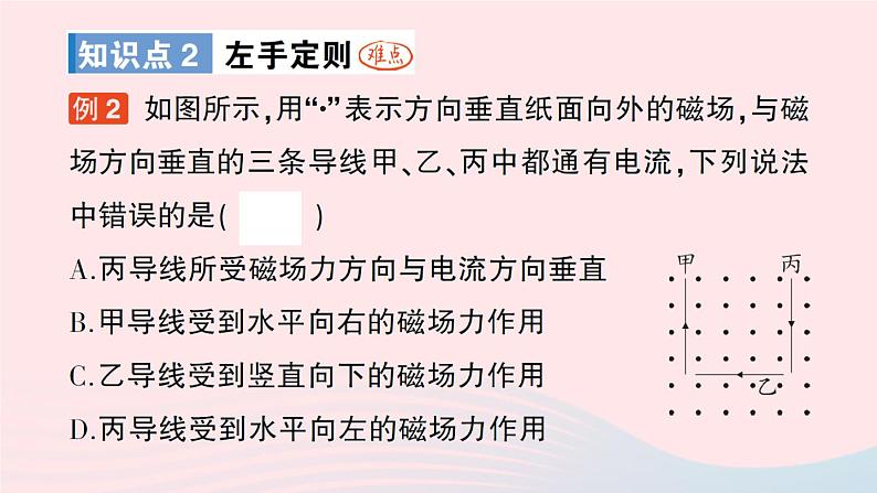 2023九年级物理全册第十四章磁现象第五节磁吃通电导线的作用力第六节直流电动机作业课件新版北师大版05