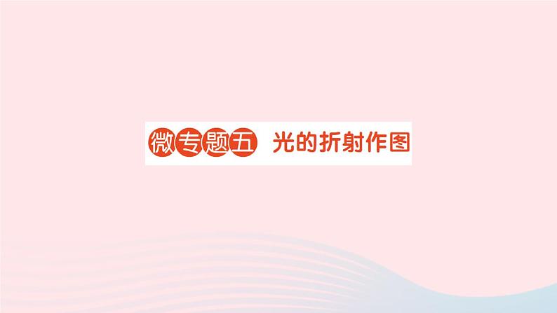 2023八年级物理上册第四章多彩的光微专题五光的折射作图作业课件新版沪科版第1页