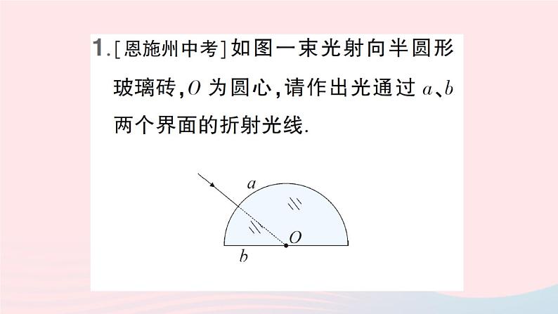 2023八年级物理上册第四章多彩的光微专题五光的折射作图作业课件新版沪科版第2页