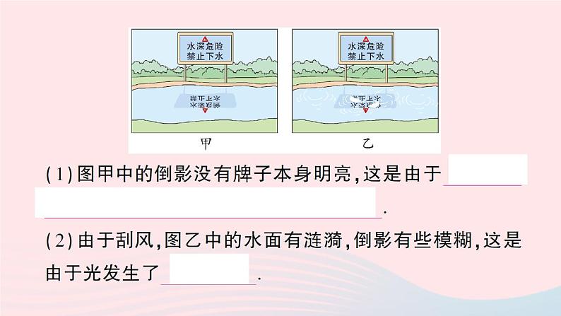 2023八年级物理上册第四章多彩的光第三节光的折射作业课件新版沪科版03