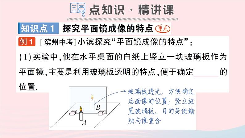 2023八年级物理上册第四章多彩的光第二节平面镜成像作业课件新版沪科版第2页