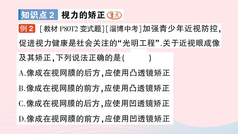 2023八年级物理上册第四章多彩的光第六节神奇的眼睛作业课件新版沪科版04