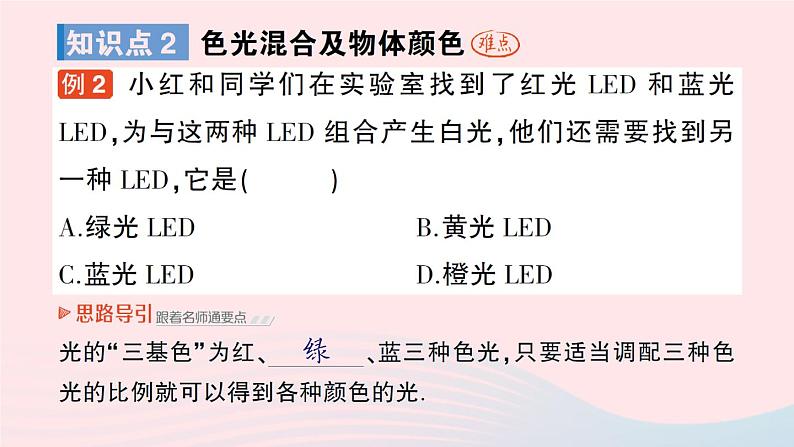 2023八年级物理上册第四章多彩的光第四节光的色散作业课件新版沪科版第5页