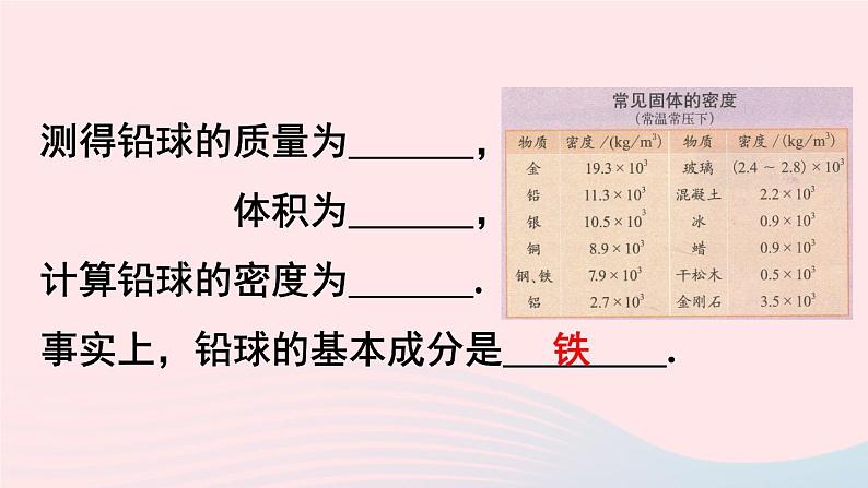 2023八年级物理上册第六章质量与密度第4节活动：密度知识应用交流会上课课件新版教科版第5页