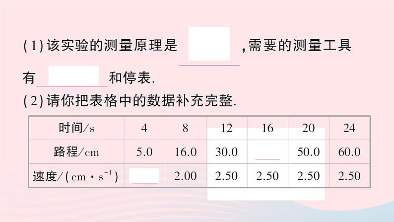 2023八年级物理上册第二章运动与能量第3节测量物体运动的速度作业课件新版教科版第3页