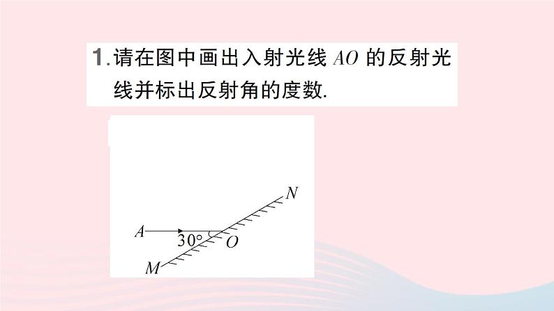 2023八年级物理上册第四章在光的世界里微专题三利用光的反射定律作图作业课件新版教科版02