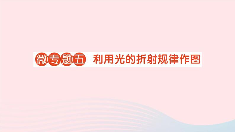 2023八年级物理上册第四章在光的世界里微专题五利用光的折射规律作图作业课件新版教科版01