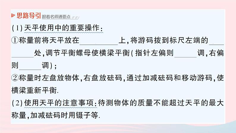 2023八年级物理上册第六章质量与密度第1节质量作业课件新版教科版08
