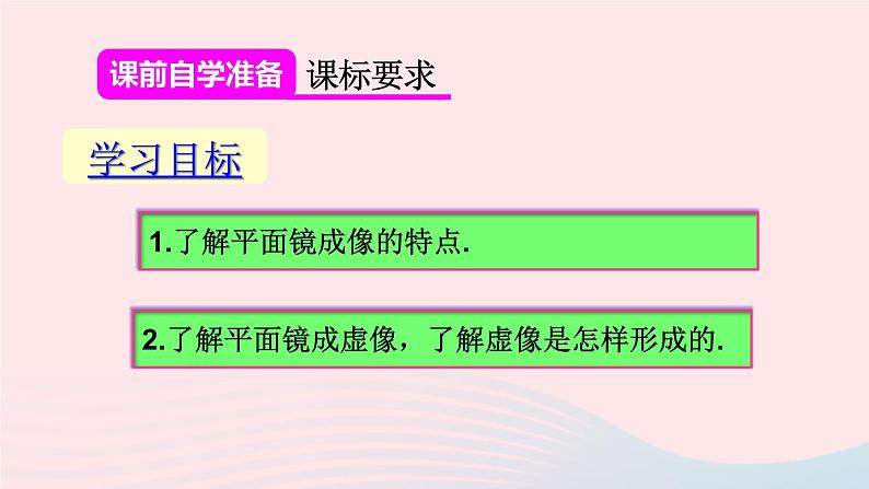 2023八年级物理上册第四章光现象第3节平面镜成像第一课时平面镜成像课件新版新人教版02