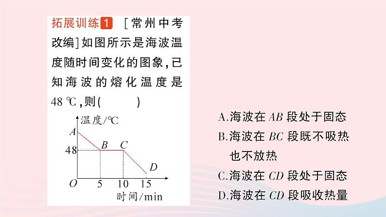 2023八年级物理上册第三章物态变化专题二物态变化的图象作业课件新版新人教版05