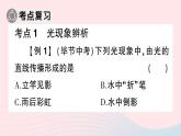 2023八年级物理上册期末复习四光现象作业课件新版新人教版