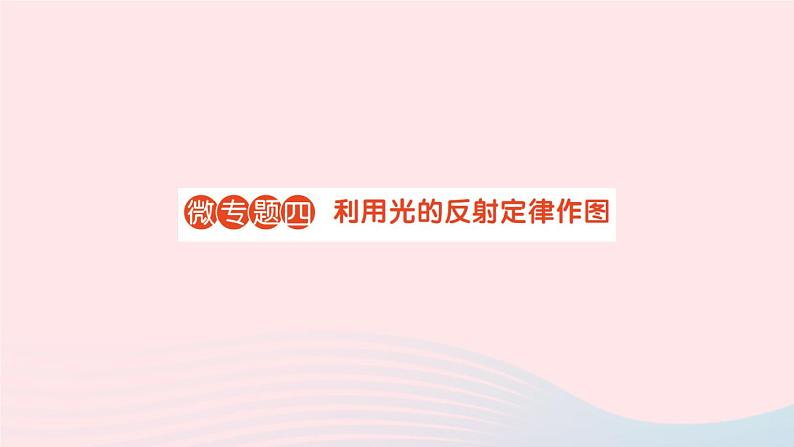 2023八年级物理上册第四章光现象微专题四利用光的反射定律作图作业课件新版新人教版01