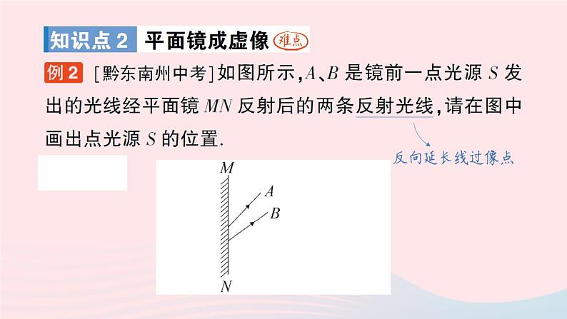 2023八年级物理上册第四章光现象第3节平面镜成像作业课件新版新人教版08