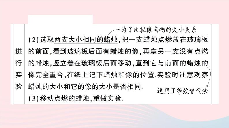 2023八年级物理上册第四章光现象第3节平面镜成像随堂知识手册作业课件新版新人教版03