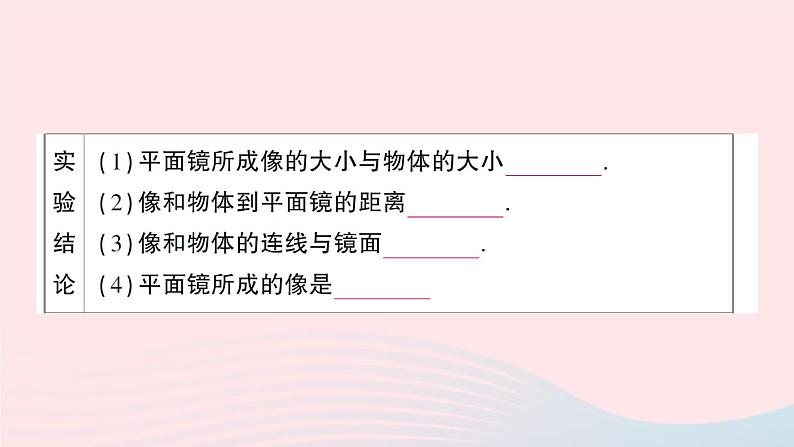 2023八年级物理上册第四章光现象第3节平面镜成像随堂知识手册作业课件新版新人教版05