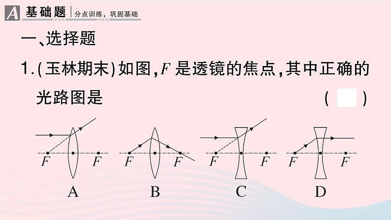 2023八年级物理上册第五章透镜及其应用滚动训练2第五章第1~3节作业课件新版新人教版02