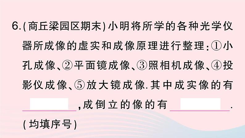 2023八年级物理上册第五章透镜及其应用第2节生活中的透镜作业课件新版新人教版08