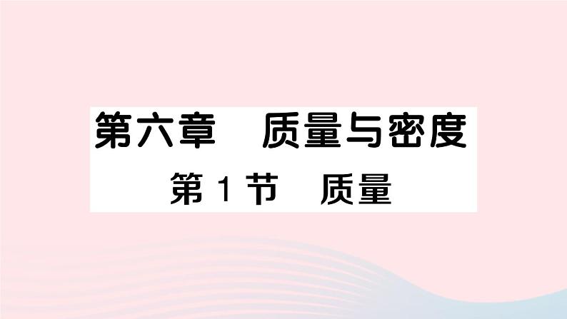 2023八年级物理上册第六章质量与密度第1节质量作业课件新版新人教版01