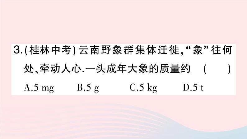2023八年级物理上册第六章质量与密度第1节质量作业课件新版新人教版04