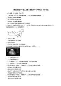 初中物理人教版八年级上册第3节 声的利用当堂检测题