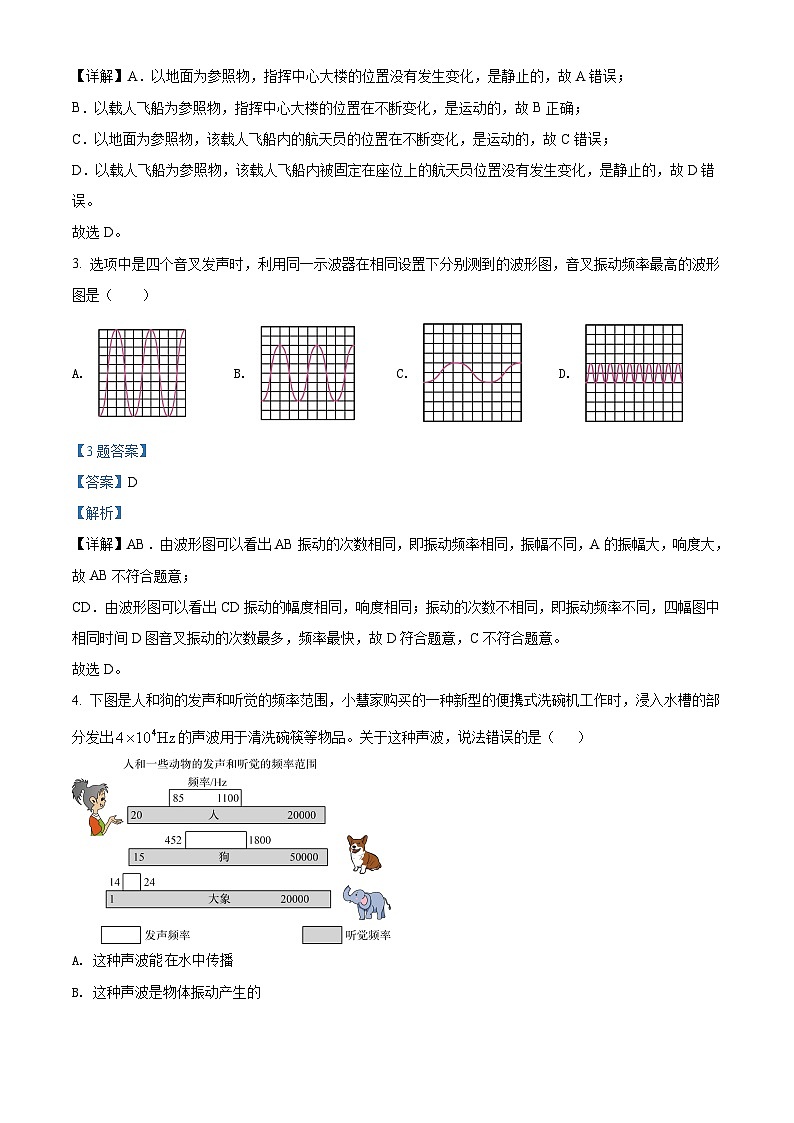 广东省广州市越秀区2021-2022学年八年级（上）期末考试物理试题（解析版）第2页