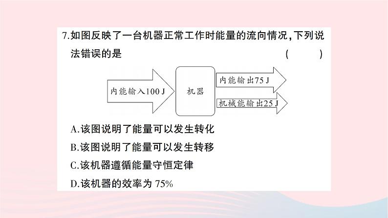 2023九年级物理全册第十四章内能的利用综合训练作业课件新版新人教版07