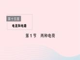 2023九年级物理全册第十五章电流和电路第1节两种电荷重点题型突破作业课件新版新人教版