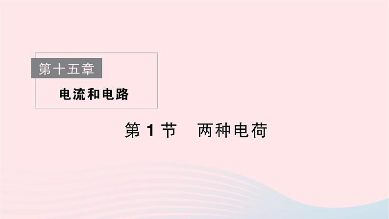 2023九年级物理全册第十五章电流和电路第1节两种电荷重点题型突破作业课件新版新人教版01