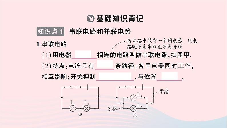 2023九年级物理全册第十五章电流和电路第3节串联和并联重点题型突破作业课件新版新人教版第2页