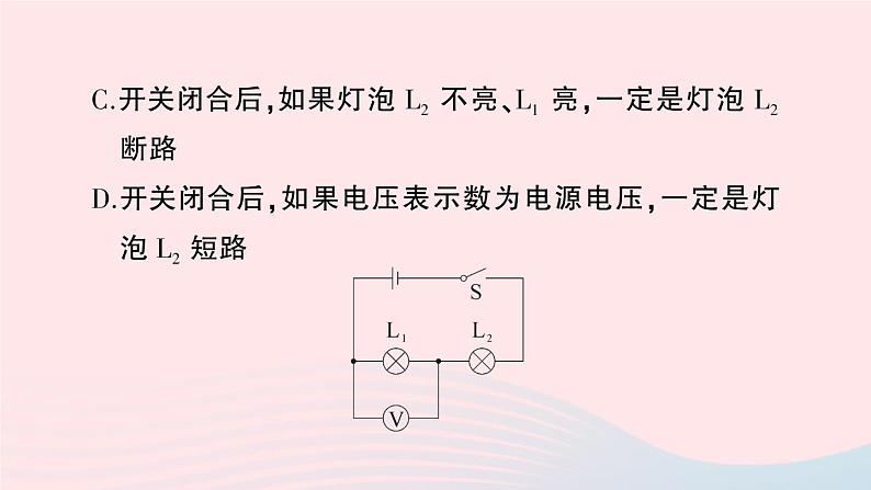 2023九年级物理全册第十七章欧姆定律专题二电路故障分析作业课件新版新人教版第6页