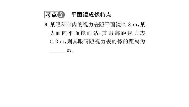 人教版八年级物理上专项复习（4）光现象课时训练课件PPT第8页