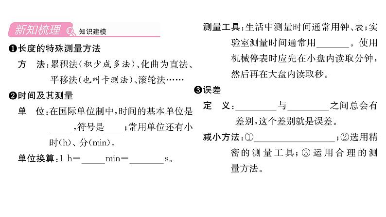人教版八年级物理上第1章机械运动第1节长度和时间的测量第2课时长度的特殊测量、时间的测量及误差课时训练课件PPT第2页