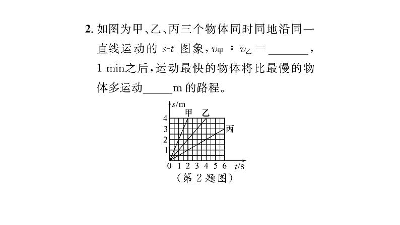 人教版八年级物理上第1章机械运动小专题1运动图象及速度计算课时训练课件PPT04