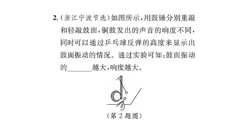 人教版八年级物理上第2章声现象第2节声音的特性第2课时响度和音色课时训练课件PPT04