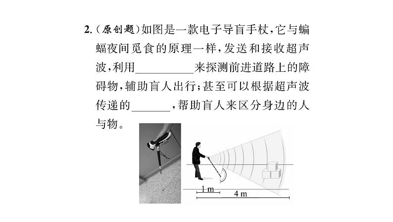 人教版八年级物理上第2章声现象第3节声的利用课时训练课件PPT第3页