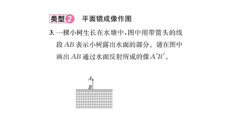 人教版八年级物理上第4章光现象小专题3光现象作图课时训练课件PPT第4页