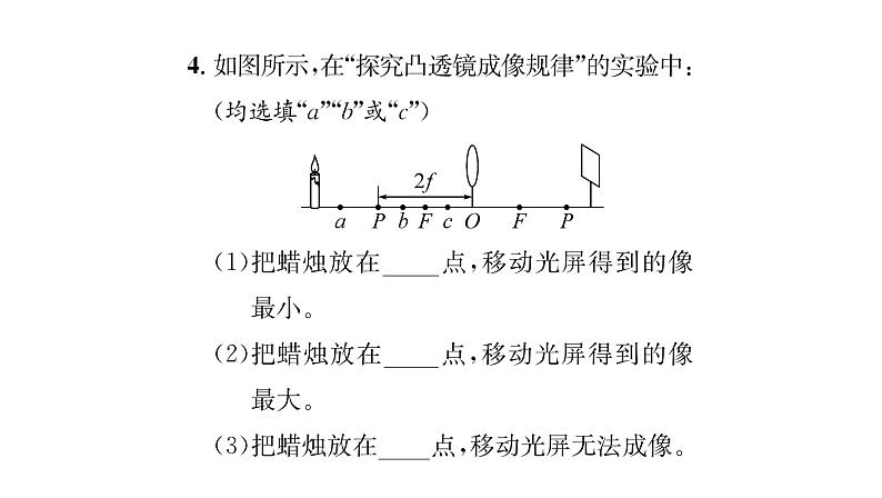 人教版八年级物理上第5章透镜及其应用小专题4凸透镜成像规律的应用课时训练课件PPT06