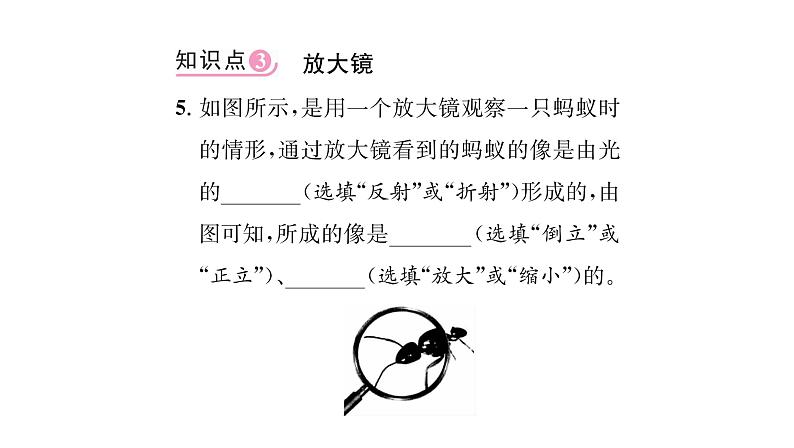 人教版八年级物理上第5章透镜及其应用第2节生活中的透镜课时训练课件PPT第7页