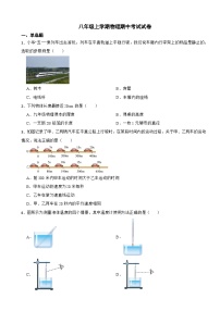 湖南省邵阳市2023年八年级上学期物理期中考试试卷(附答案）