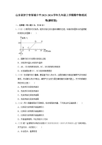 山东省济宁市邹城十中2023-2024学年九年级上学期期中物理试卷