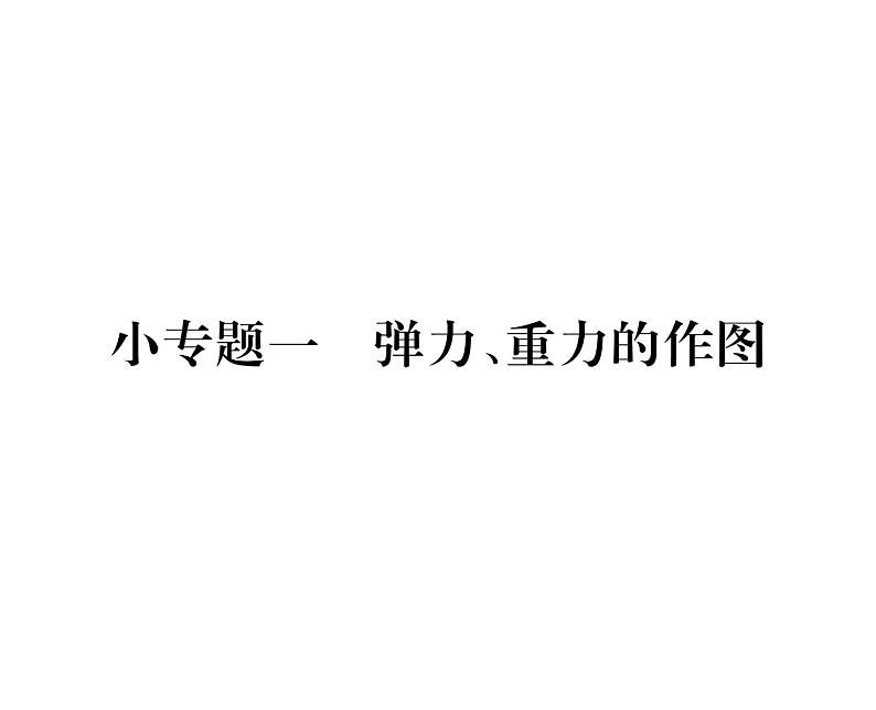 人教版八年级物理下册第7章力小专题一 弹力、重力的作图课时训练课件PPT01